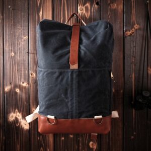 Rucksack Rolltop Wachs (Blue)