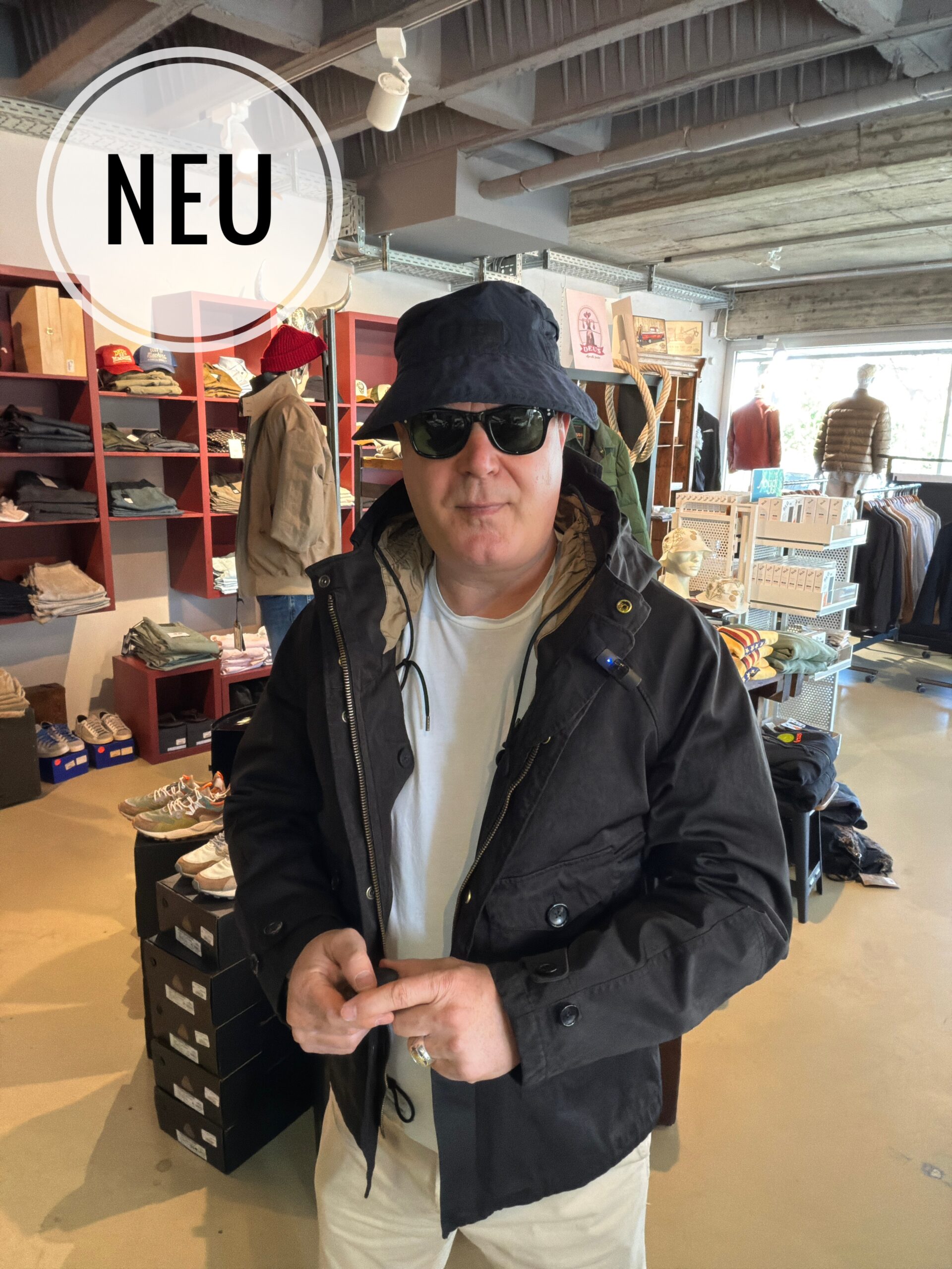Tempest Anorak von Ten C (Faded Blue / Black)