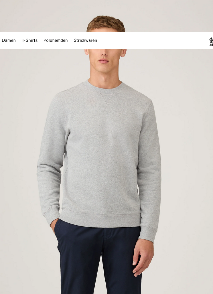 Sunspel Sweatshirt (Grey Melange)