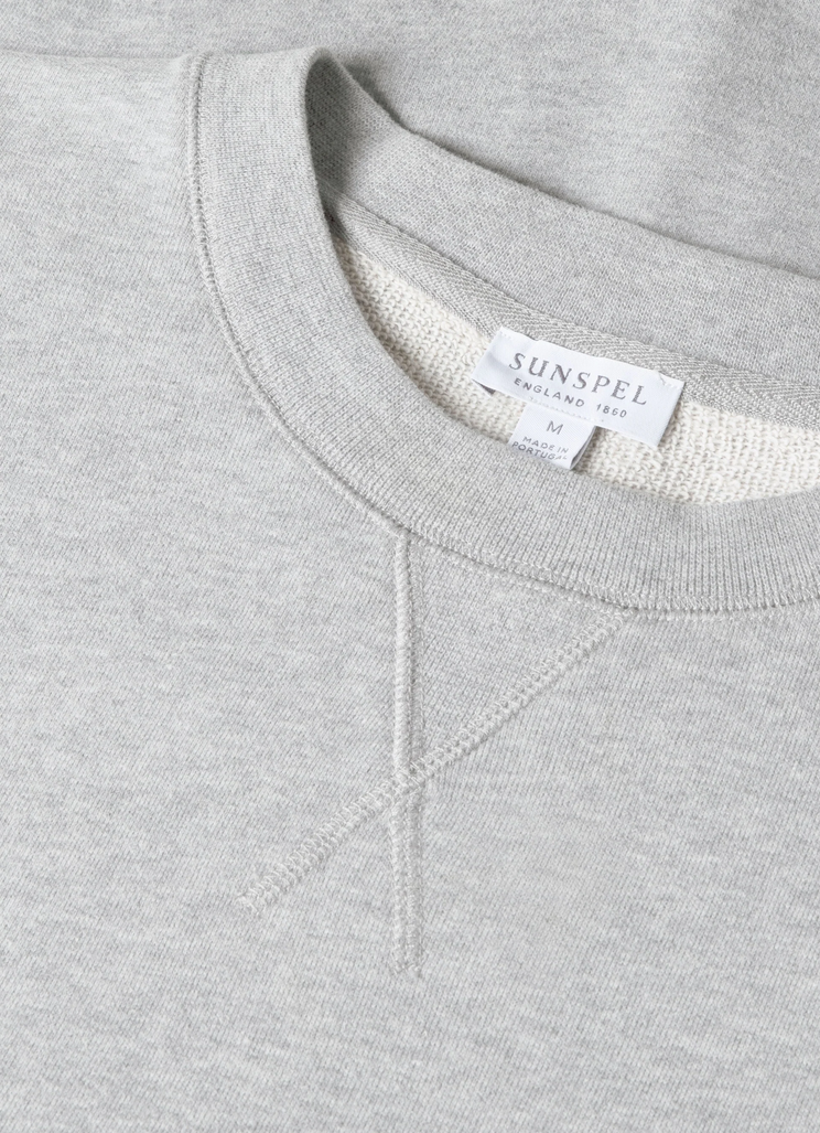 Sunspel Sweatshirt (Grey Melange) – Bild 4